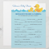 Berichten voor ouders die een rubber Duck-Baby sho (Voorkant / Achterkant)