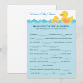 Berichten voor ouders die een rubber Duck-Baby sho Kaart (Voorkant / Achterkant)