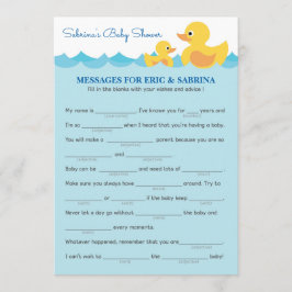 Berichten voor ouders die een rubber Duck-Baby sho Kaart
