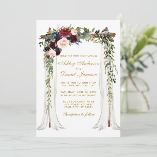 Berichten Waterverf goudbruin Kaart (Staand voorkant)