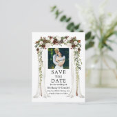 Berichten Waterverf groen bos Aankondigingskaart (Staand voorkant)