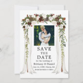 Berichten Waterverf groen bos Save The Date (Voorkant)