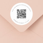 Berichten website QR code details rsvp Ronde Sticker<br><div class="desc">Voeg je URL toe voor je trouwwebsite. Voor informatie,  details,  online rsvp.</div>