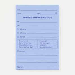 Berichtenbericht via blauwe telefoon Het is Post-it® Notes