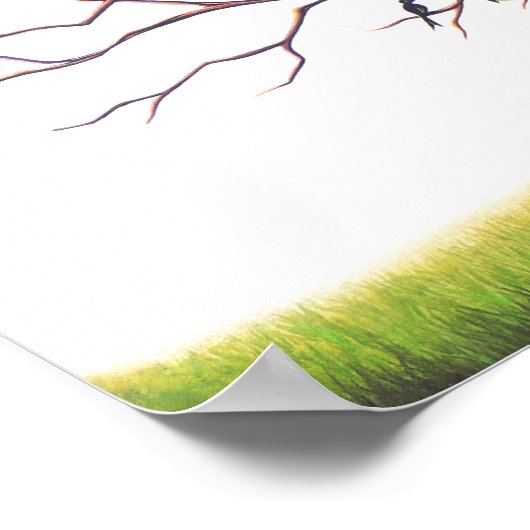 Berichtenboek over de bruiloft van een duimdruk poster (Hoek)