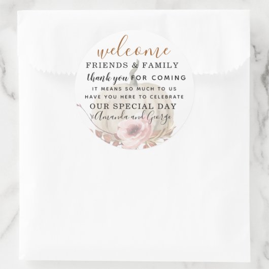 Berichtenherfstpompoen bedankt u ronde sticker (Tas)