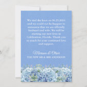 Berichtenkaart Blue Hydrangeas Floral Kaart (Achterkant)