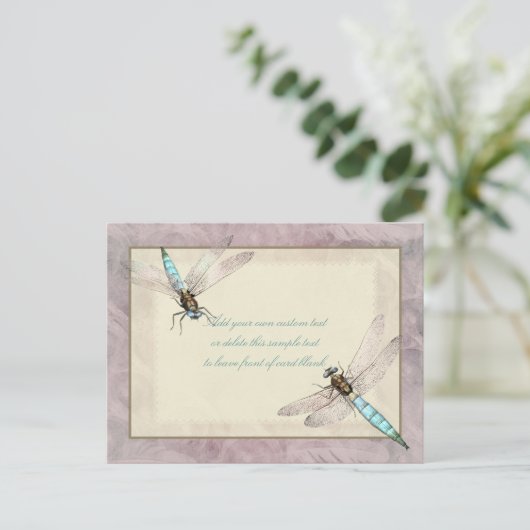  berichtenkaart voor libellen briefkaart (Staand voorkant)