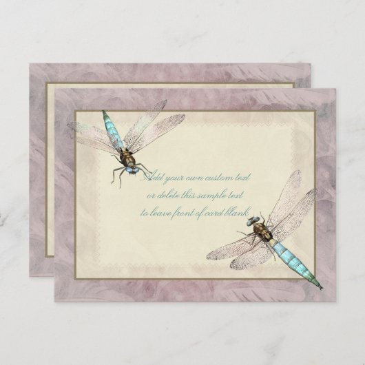  berichtenkaart voor libellen briefkaart (Voorkant / Achterkant)