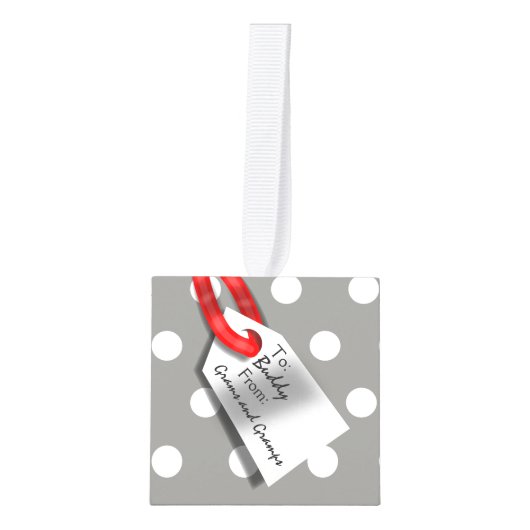 Berichtenkerstcadeornaamgeving voor keepomwille ornament (Voorkant)