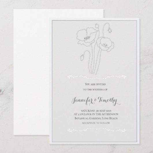 Berichtenpapaver Kaart (Voorkant / Achterkant)