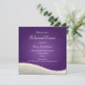 Berichtenrepetitie Dinner Dazzling Sparkles Paars Kaart (Staand voorkant)