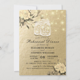 Berichtenrepetitie Inwendige Floral Mason Jar Ligh Kaart