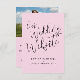 Berichtenwebsite zwarte roze hartkletter QR-code Informatiekaartje