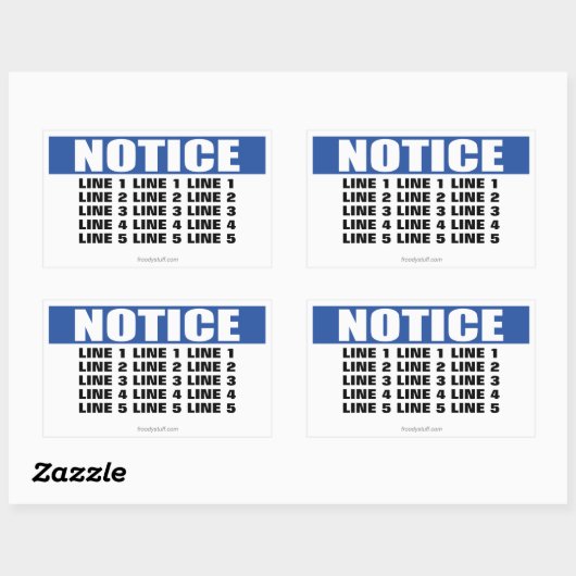 Berichtteken (max 5 regels) rechthoekige sticker (Vel)