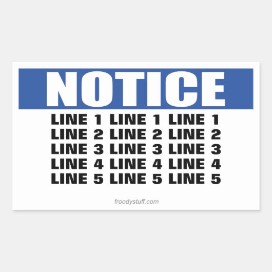 Berichtteken (max 5 regels) rechthoekige sticker (Voorkant)