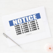 Berichtteken (max 5 regels) rechthoekige sticker (Envelop)