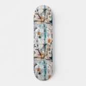 Berijd de abstracte golven van de verbeelding! persoonlijk skateboard (Voorkant)