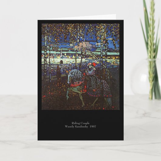 Berijdend Paar door Wassily Kandinsky 1907 Kaart (Voorkant)