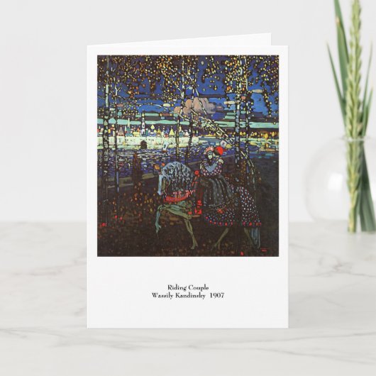 Berijdend Paar, Wassily Kandinsky 1907 Kaart (Voorkant)