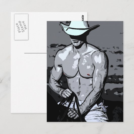 Berijdende Cowboy Briefkaart (Voorkant / Achterkant)
