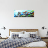 BERIJDERS IN DE STORM CANVAS AFDRUK (Insitu (Slaapkamer))
