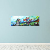 BERIJDERS IN DE STORM CANVAS AFDRUK (Insitu (Houten vloer))