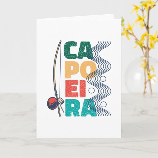 BERIMBAU CAPOEIRA KAART (Gele Bloem)