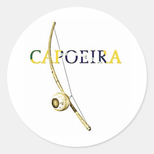 Berimbau Capoeira Ronde Sticker (Voorkant)