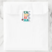 BERIMBAU CAPOEIRA VIERKANTE STICKER (Tas)