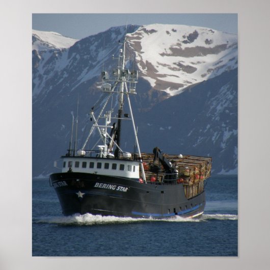 Bering Star, Crab Boat in de Nederlandse haven, Al Poster (Voorkant)