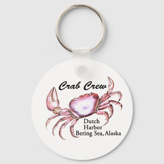 Bering Zee Alaska Crab Gevist Sleutelhanger (Voorkant)