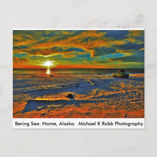 Bering Zee Coast. Nome, Alaska Briefkaart (Voorkant)