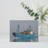 Bering Zee, Crab Boat in de Nederlandse haven, AK Briefkaart (Staand voorkant)