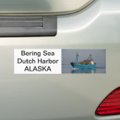 Bering Zee, Crab Boat in de Nederlandse haven, AK Bumpersticker (Op auto)