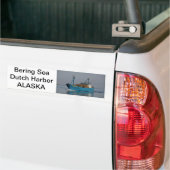 Bering Zee, Crab Boat in de Nederlandse haven, AK Bumpersticker (Op Truck)