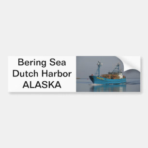 Bering Zee, Crab Boat in de Nederlandse haven, AK Bumpersticker