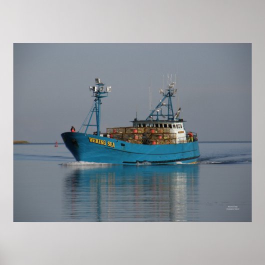 Bering Zee, Crab Boat in de Nederlandse haven, AK Poster (Voorkant)