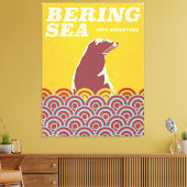 Bering Zee  stijl avontuurlijk poster van 1970 Canvas Afdruk (Insitu (Woonkamer))
