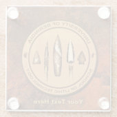 Beringia School of Lithic Technology Glazen Onderzetter (Achterkant)