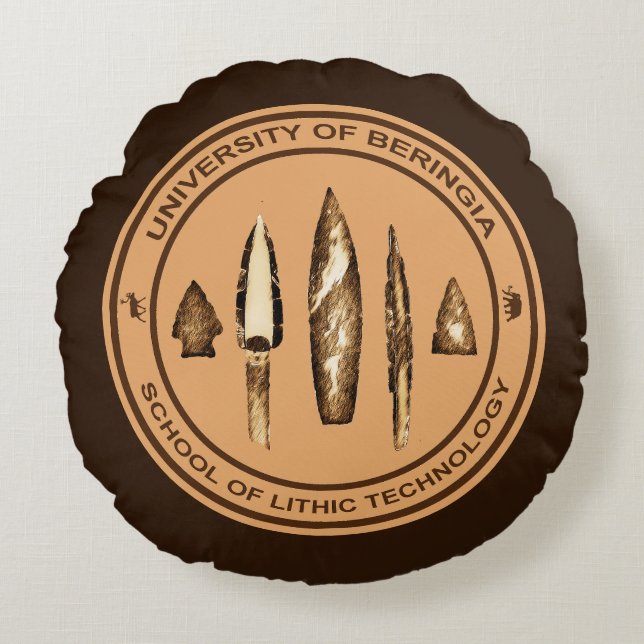 Beringia School of Lithic Technology Rond Kussen (Voorkant)