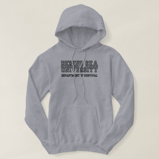 Beringzee Universiteit Vissen Hoodie (Design voorkant)