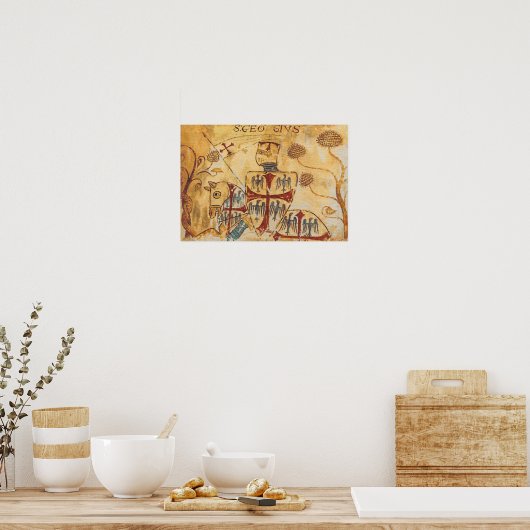 Berittener Kreuzritter Poster (Keuken)