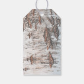 Berk Bark Hart Rustiek Land Herfst Bruiloft Cadeaulabel (Achterkant)