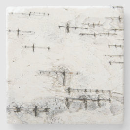 Berk Bark kaarten Stenen Onderzetter