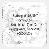 Berk Bark retour adres envelop afdichtingen Vierkante Sticker (Voorkant)