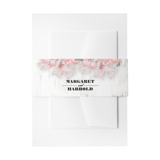 Berk Bark rustieke land bruiloft Uitnodigingen Wikkel (Voorkant Voorbeeld)