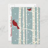 berk bomen feestdagenkaart (Voorkant / Achterkant)