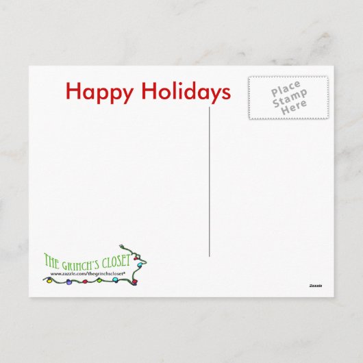 berk bomen feestdagenkaart (Achterkant)