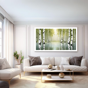 Berk Bomen Print Modern Natuur Poster